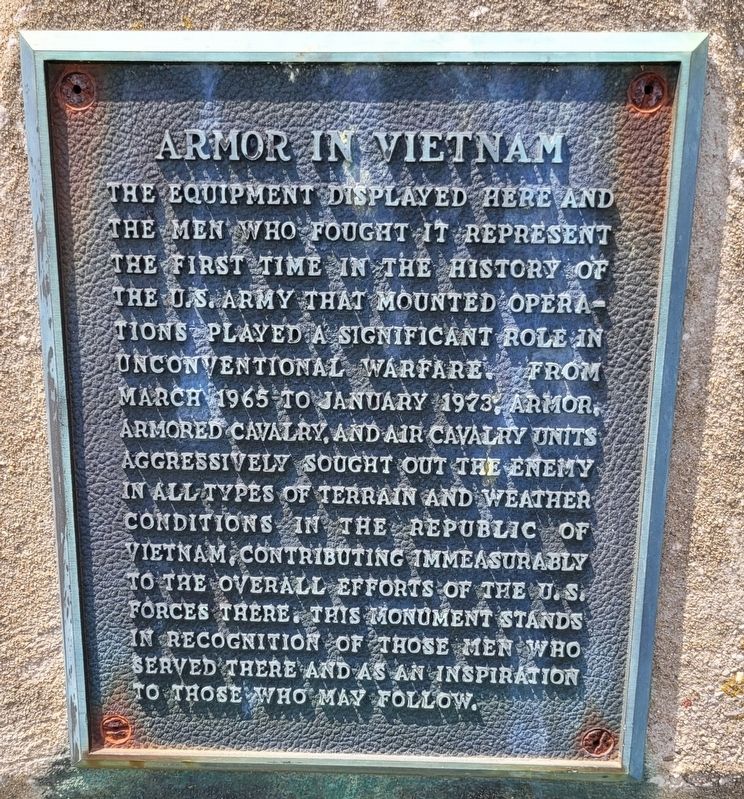 Armor in Vietnam Marker image. Click for full size.