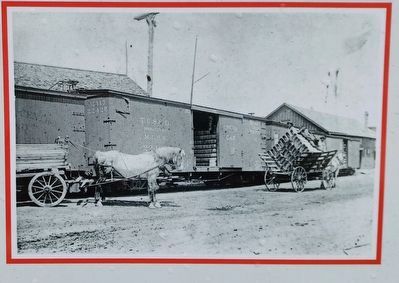 Marker detail: Michigan Central Train Car Full of Fruit Baskets image. Click for full size.