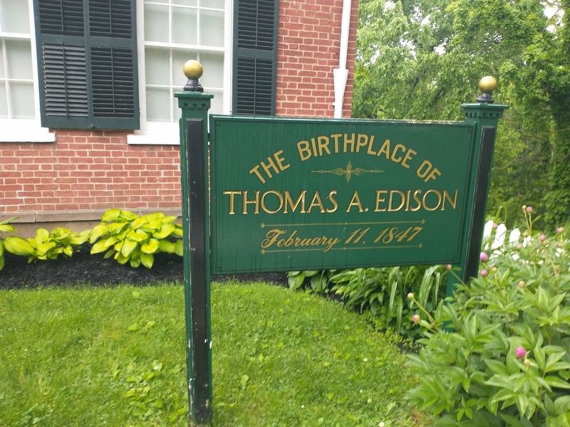 Thomas A. Edison Birthplace Marker image. Click for full size.