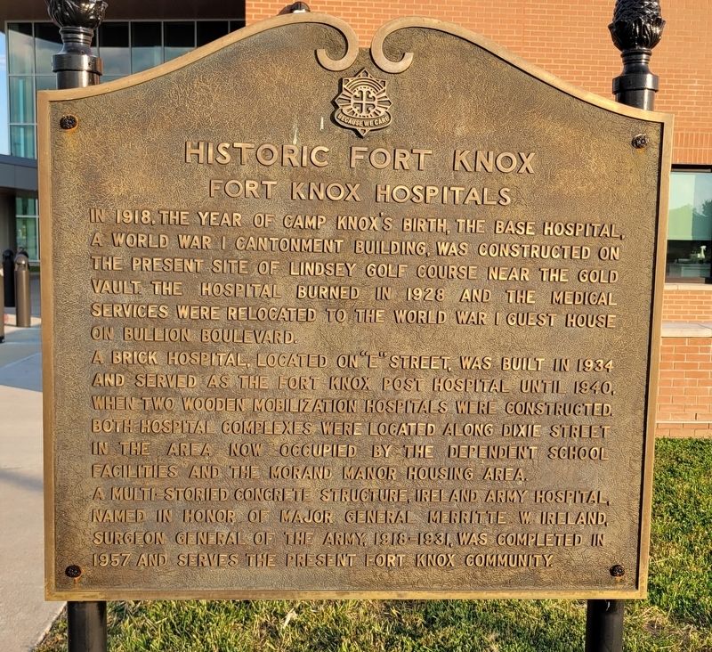 Fort Knox Hospitals Marker image. Click for full size.