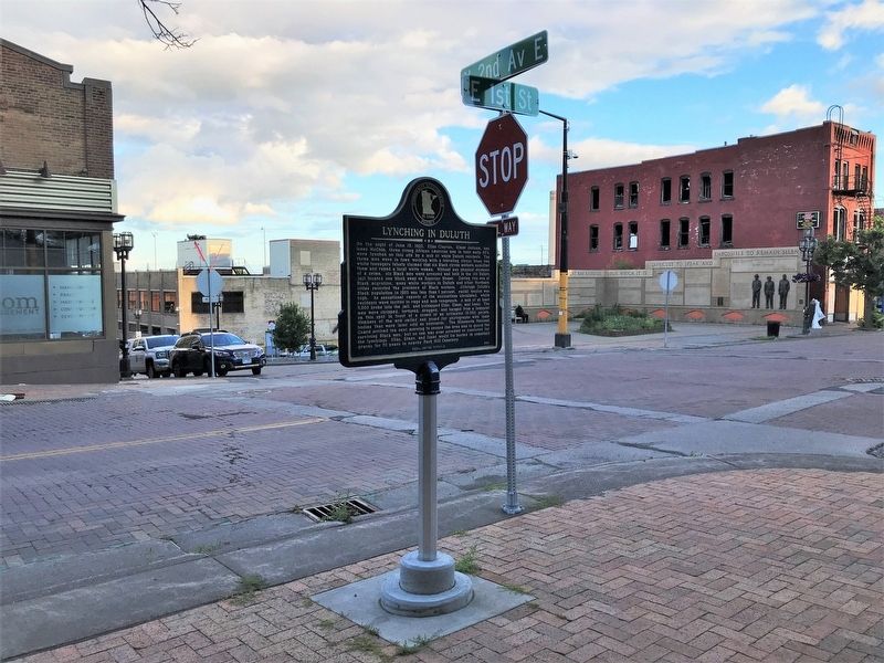 Lynching in America / Lynching in Duluth Marker image. Click for full size.