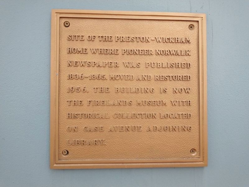 Site Of The Preston-Wickman Home Marker. Click for full size. Site Of The Preston-Wickman Home Marker image. Click for full size.