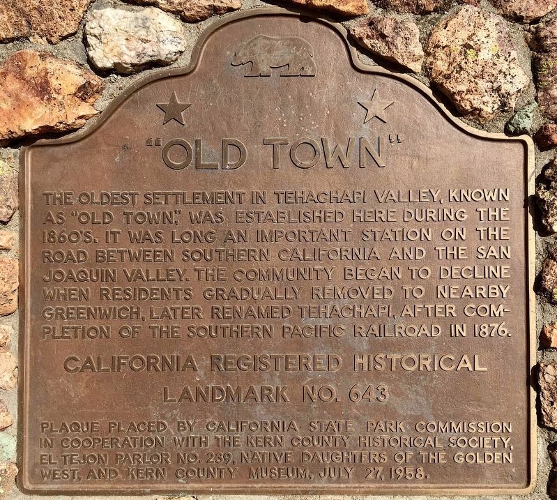"Old Town" Marker. Click for full size. "Old Town" Marker image. Click for full size.