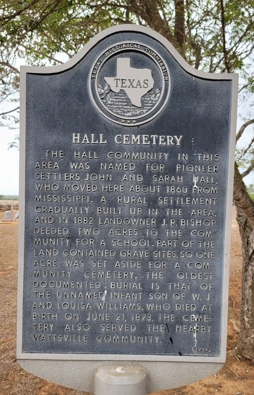 Hall Cemetery Marker image. Click for full size.