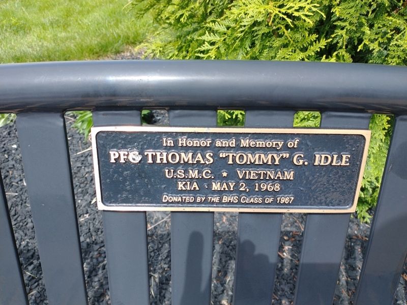 Veterans Memorial Bench Marker image. Click for full size.