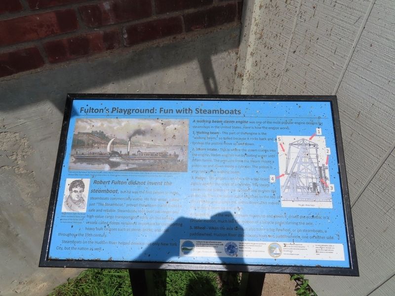 Fulton�s Playground: Fun with Steamboats Marker image. Click for full size.