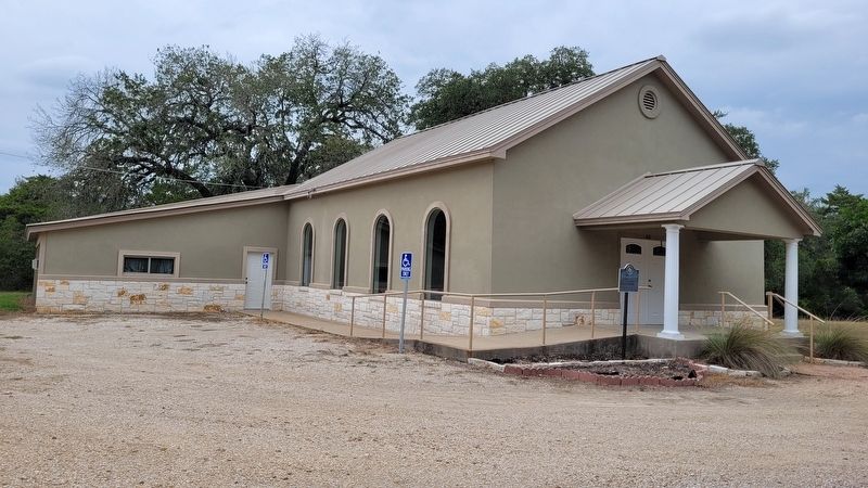 The view of the Clearfork Baptist Church and Marker from the str image. Click for full size.