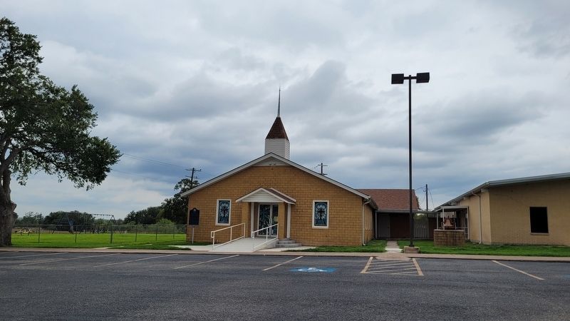 The view of the McNeil Baptist Church and Marker from the street image. Click for full size.