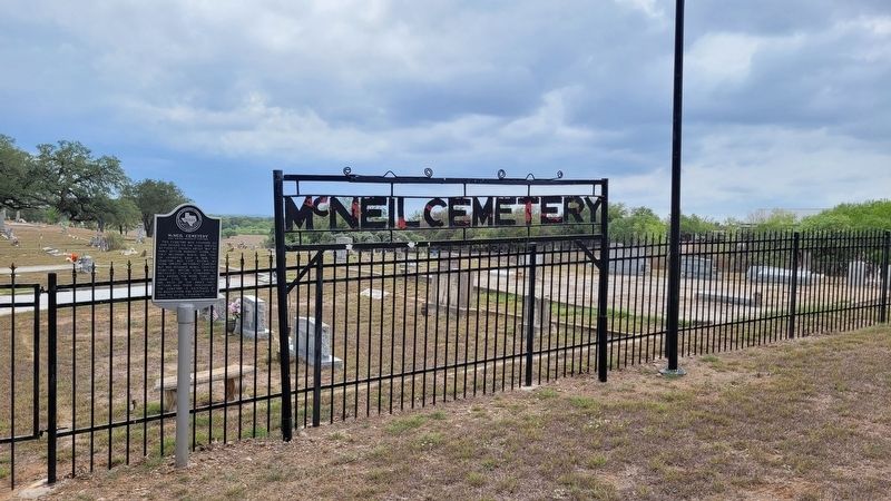The entrance to the McNeil Cemetery and Marker image. Click for full size.