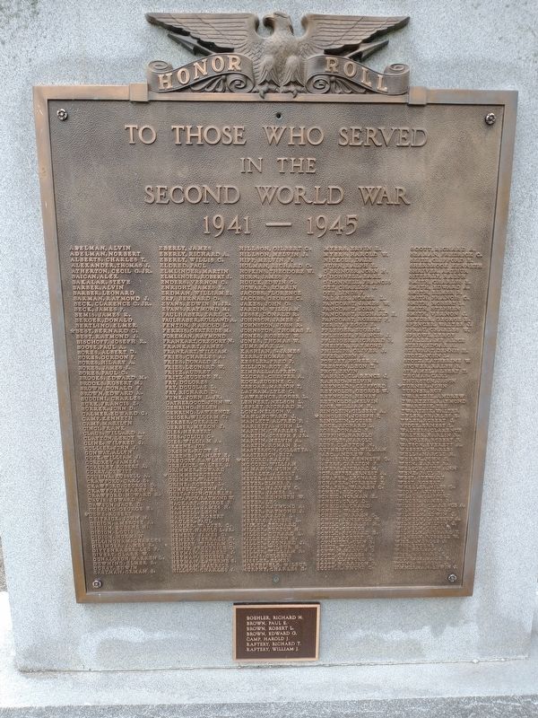 Monroeville World War II Honor Roll Marker image. Click for full size.