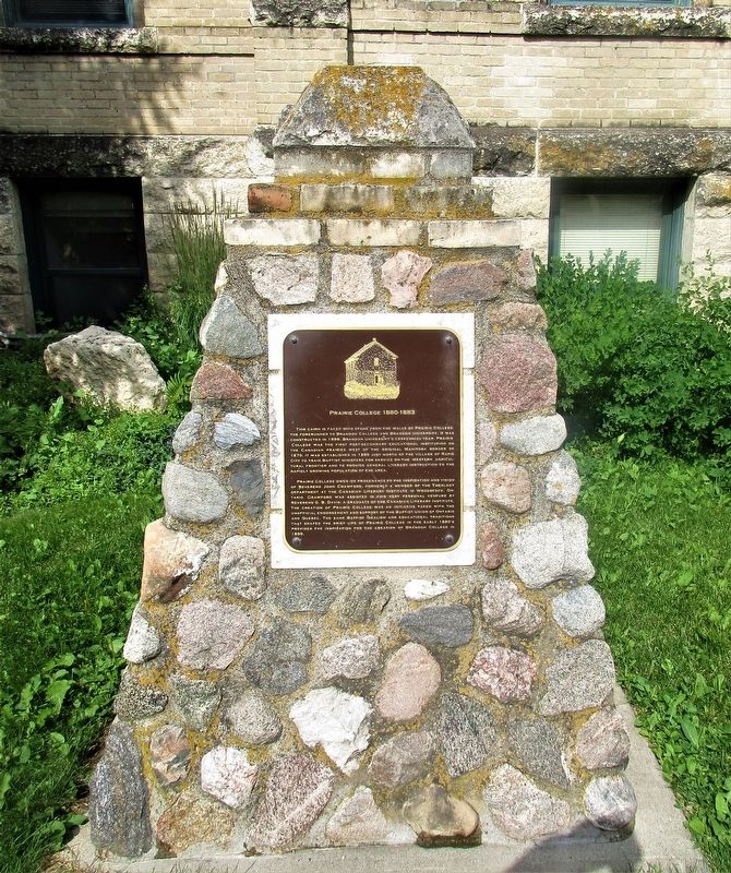 Prairie College Marker image. Click for full size.