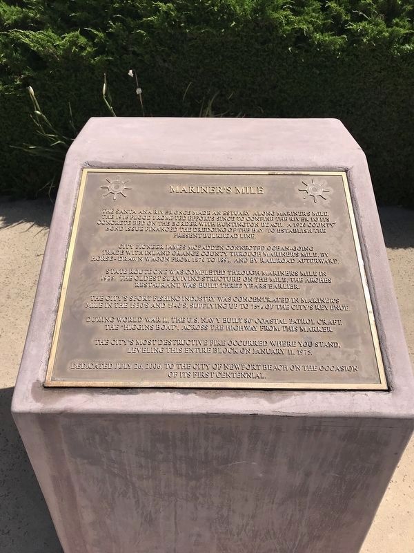 Mariner's Mile Marker image. Click for full size.