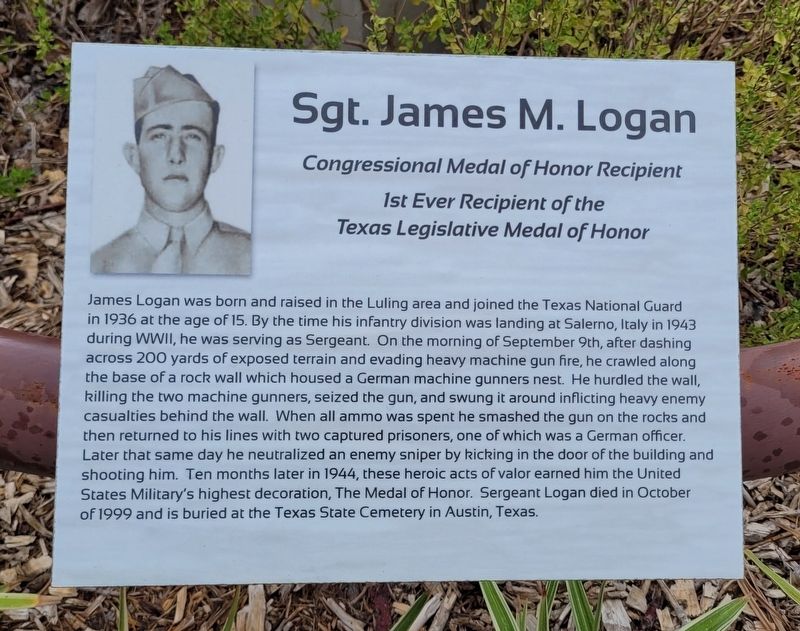 Sgt. James M. Logan Marker image. Click for full size.