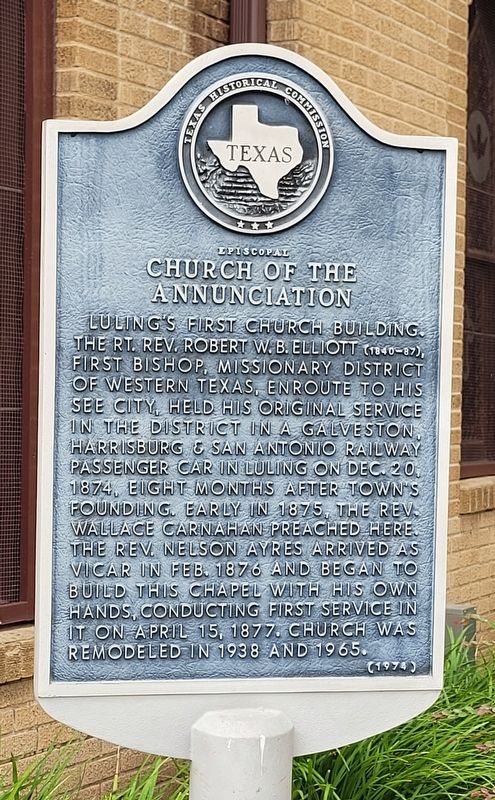 Episcopal Church of the Annunciation Marker image. Click for full size.