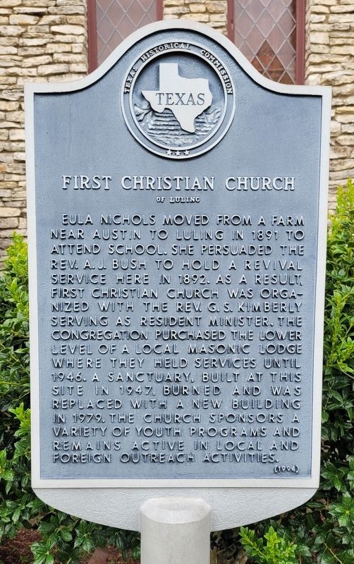 First Christian Church of Luling Marker image. Click for full size.