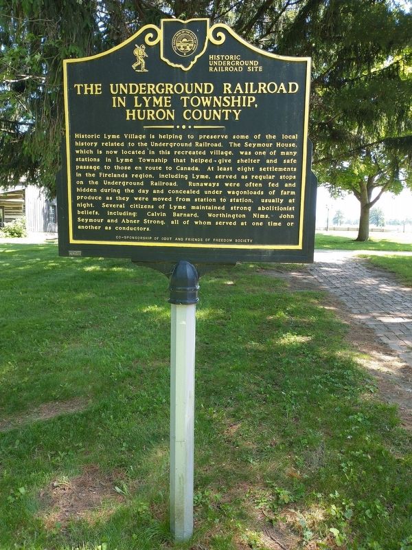 The Underground Railroad In Lyme Township, Huron County / The Underground Railroad Marker image. Click for full size.