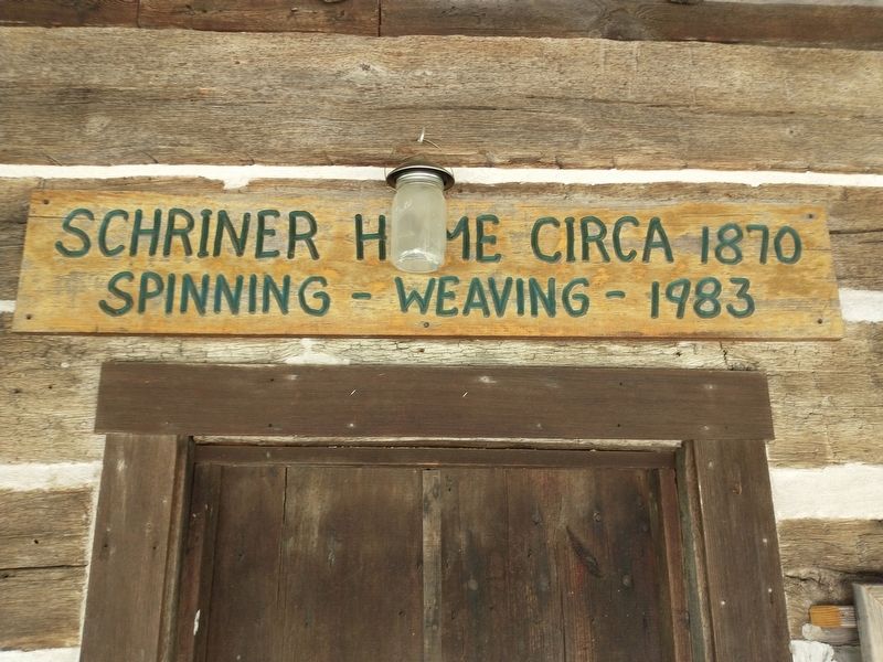 Schriner Log House Marker. Click for full size. Schriner Log House Marker image. Click for full size.