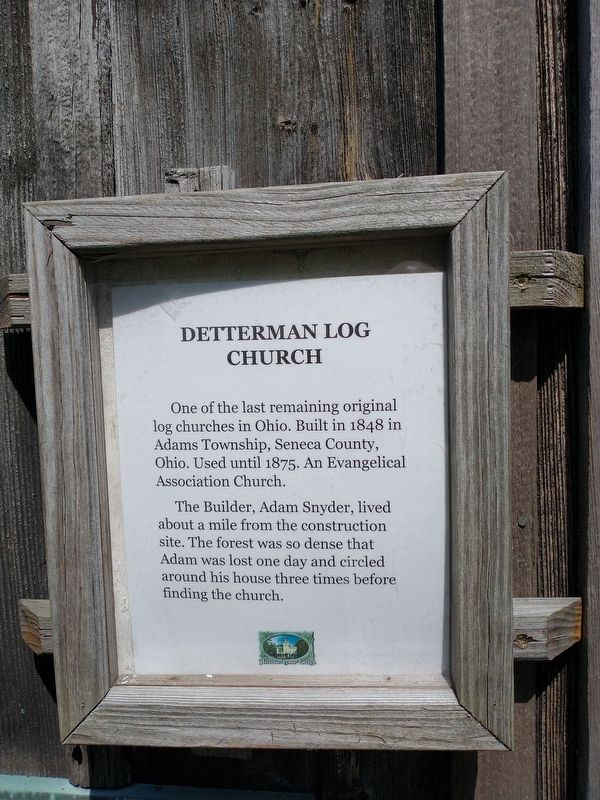 Detterman Log Church Marker image. Click for full size.