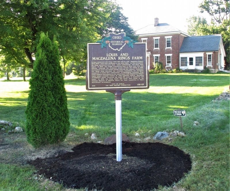 Louis and Magdalena Rings Farm Marker image. Click for full size.