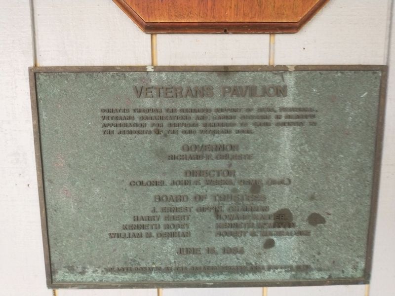 Veterans Pavilion Marker image. Click for full size.