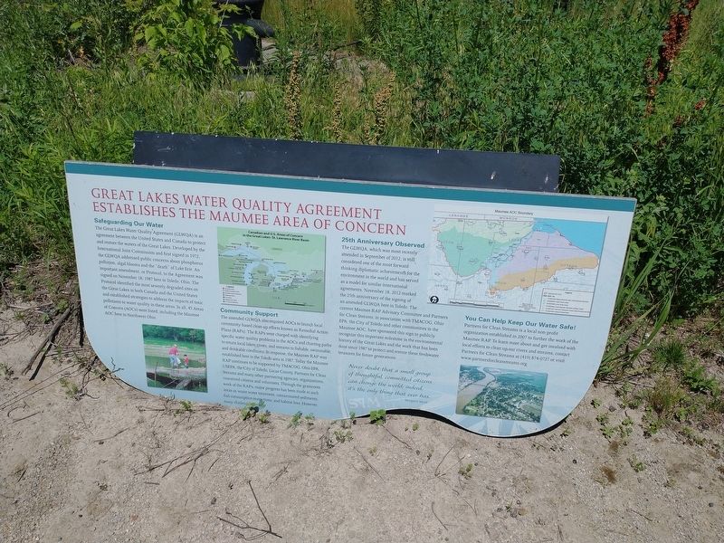 Great Lakes Water Quality Agreement Established The Maumee Area Of Concern Marker image. Click for full size.
