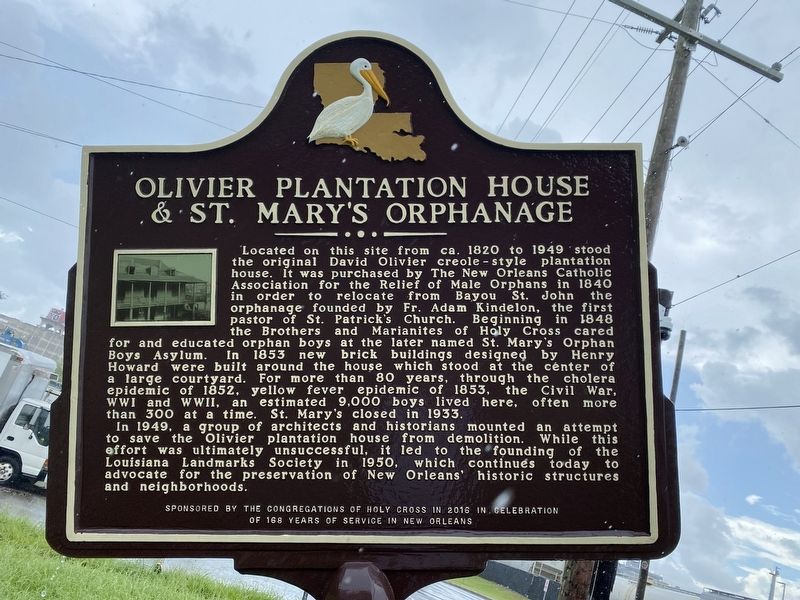 Olivier Plantation House & St. Mary's Orphanage Marker image. Click for full size.