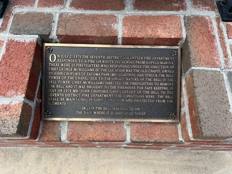 Old Chapel Bell Marker image. Click for full size.