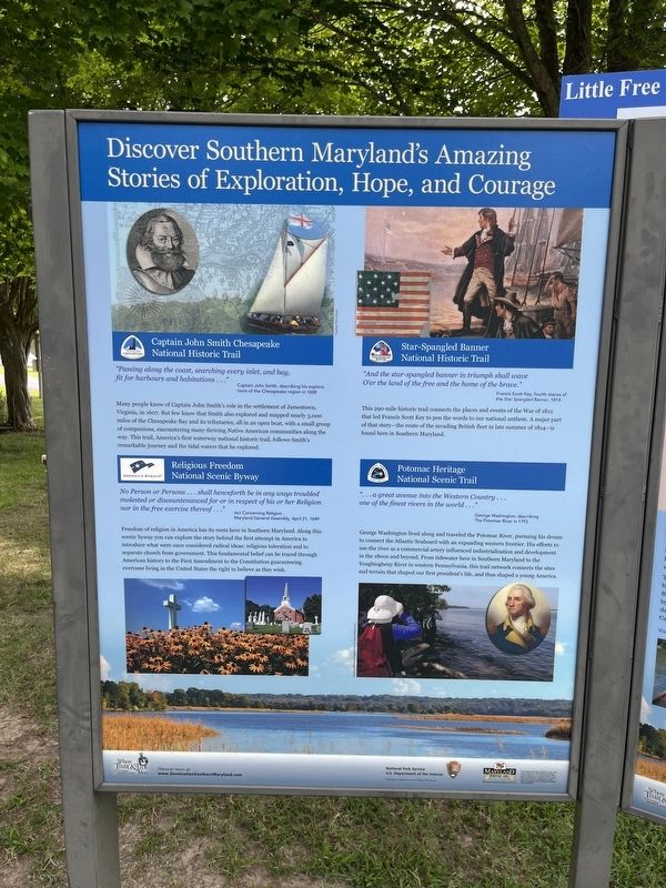Discover Southern Maryland's Amazing Stories of Exploration, Hope, and Courage Marker image. Click for full size.