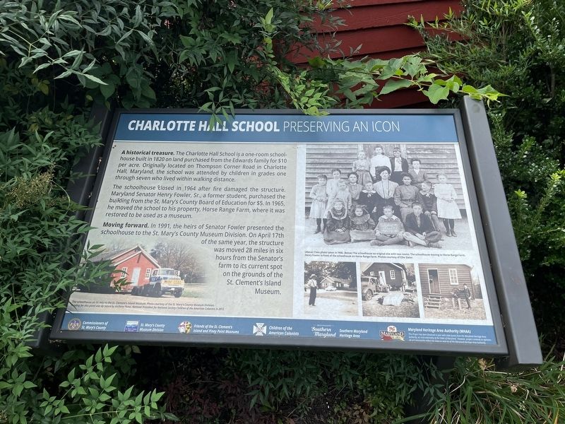 Charlotte Hall School Marker image. Click for full size.