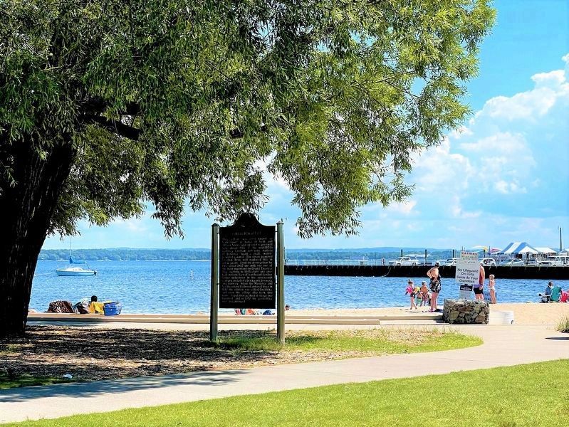 Greilickville Marker looking south with the beach in the background image. Click for full size.
