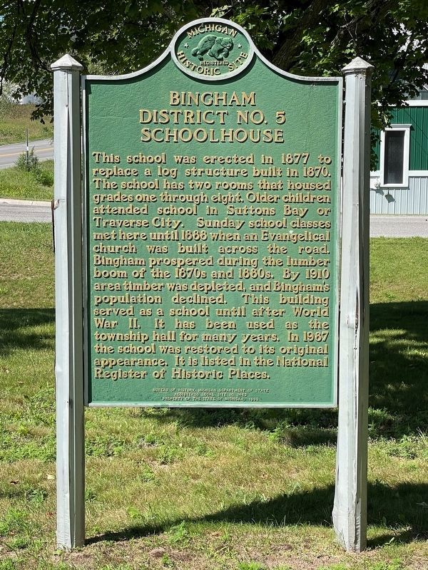 Bingham District No. 5 Schoolhouse Marker image. Click for full size.