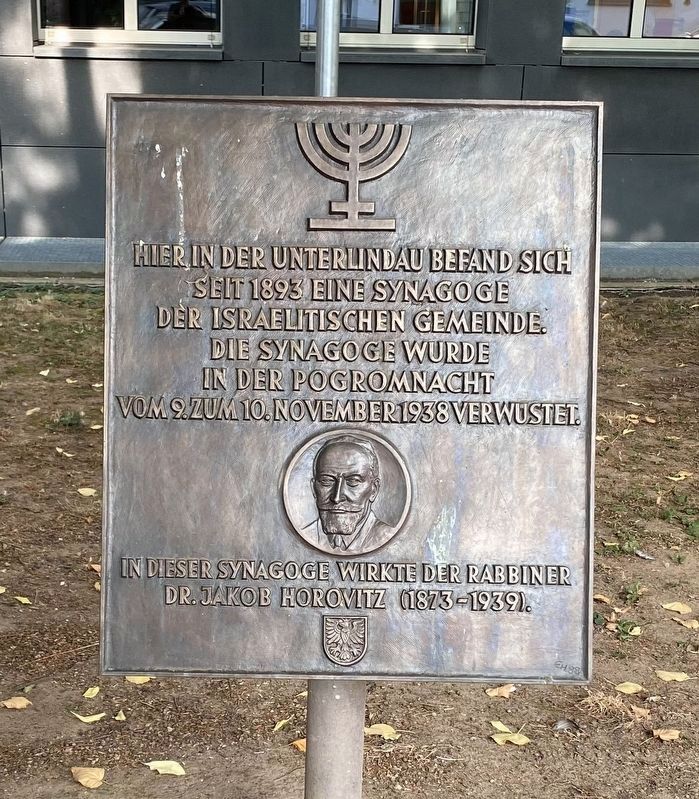 Unterlindau Synagoge Marker image. Click for full size.
