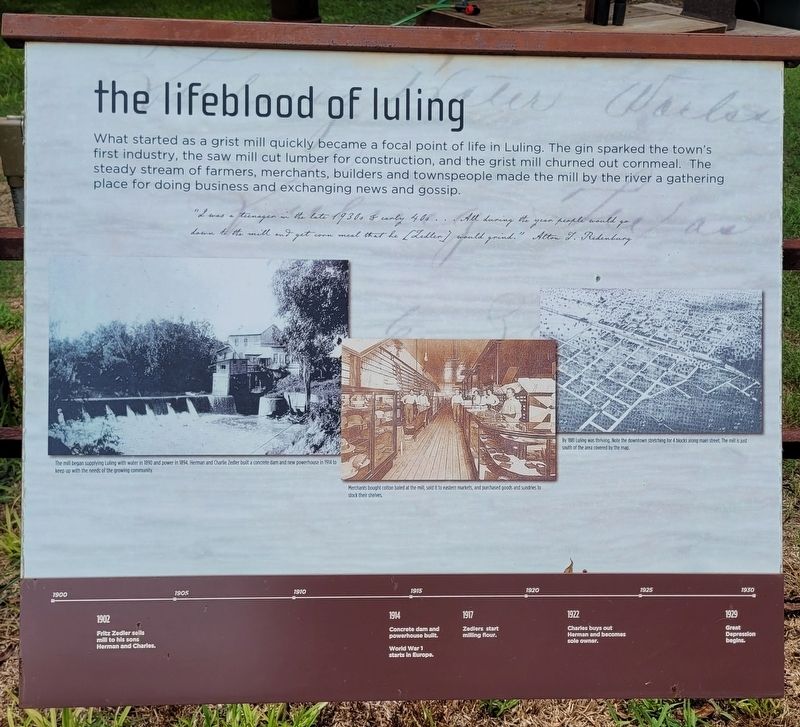 The Lifeblood of Luling Marker image. Click for full size.