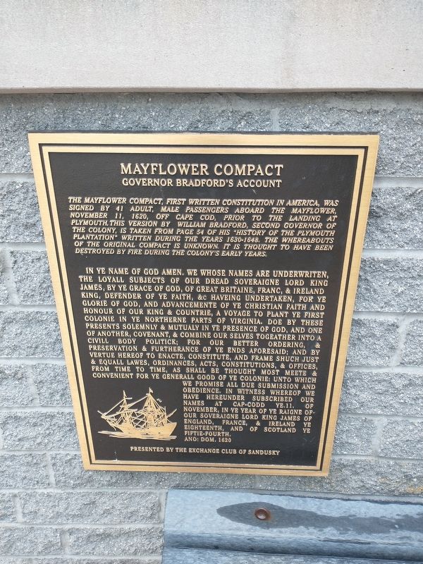 Mayflower Compact Marker image. Click for full size.