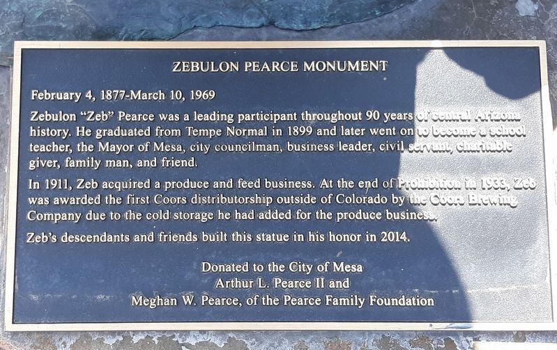 Zebulon Pearce Monument image. Click for full size.