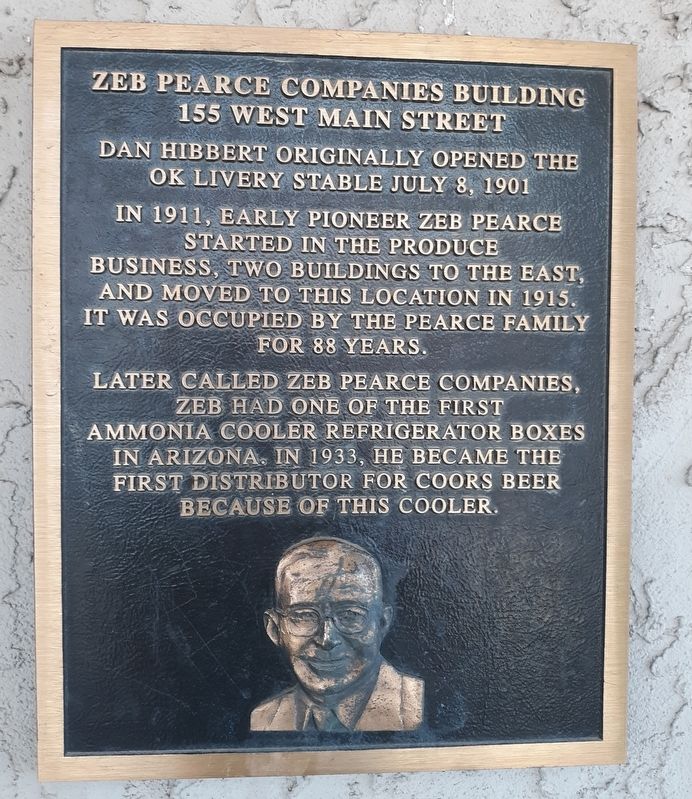 Zeb Pearce Companies Building Marker image. Click for full size.