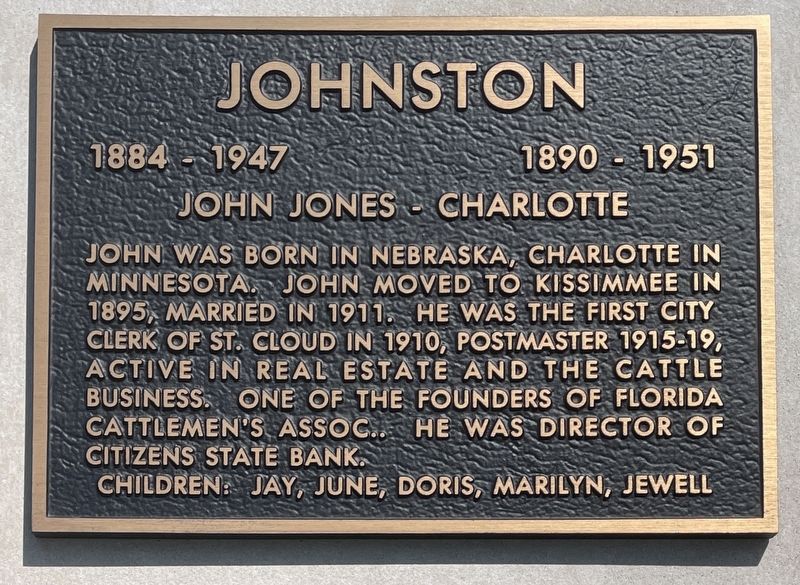 John Jones and Charlotte Johnston Marker image. Click for full size.