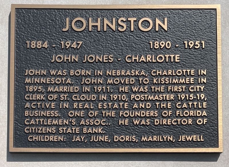John Jones and Charlotte Johnston Marker. Click for full size. John Jones and Charlotte Johnston Marker image. Click for full size.