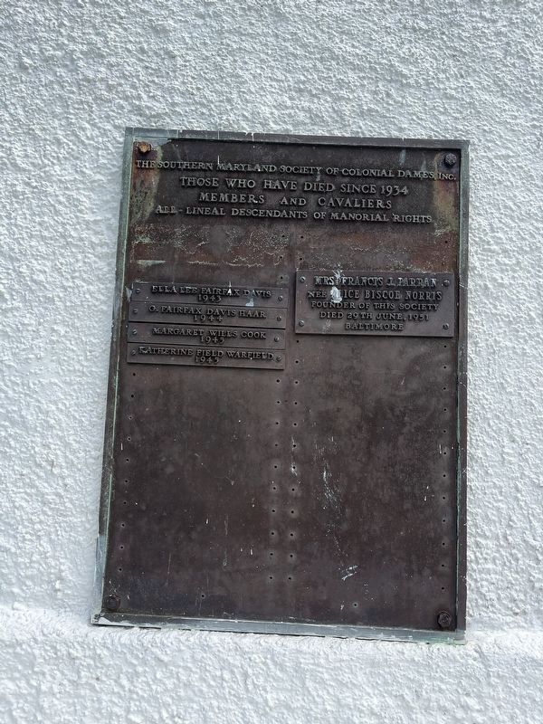 Dedication plaque on the other side of the cross image. Click for full size.