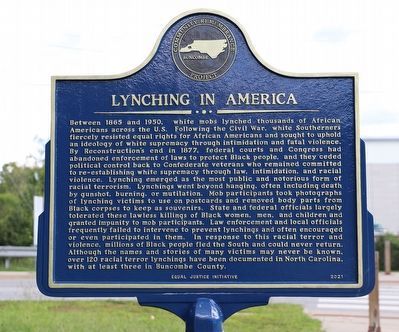 Lynching in America marker image. Click for full size.