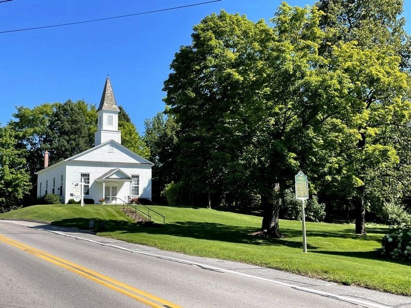 Omena Presbyterian Church and Marker image. Click for full size.