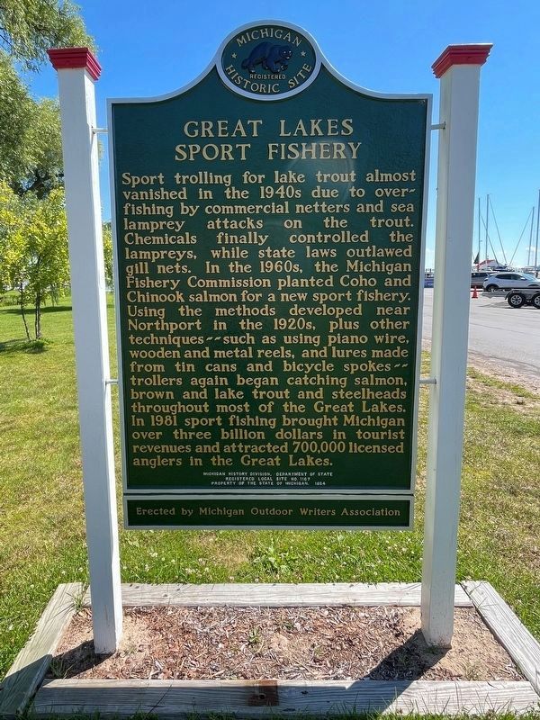 Great Lakes Sport Fishery Marker Reverse. Click for full size. Great Lakes Sport Fishery Marker Reverse image. Click for full size.