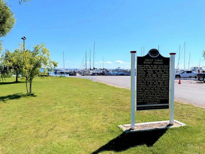 Great Lakes Sport Fishery Marker. Click for full size. Great Lakes Sport Fishery Marker image. Click for full size.