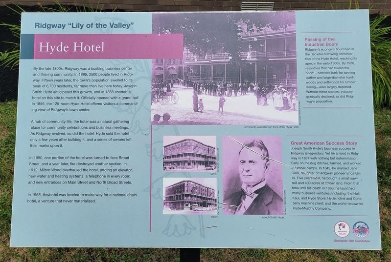Hyde Hotel Marker image. Click for full size.