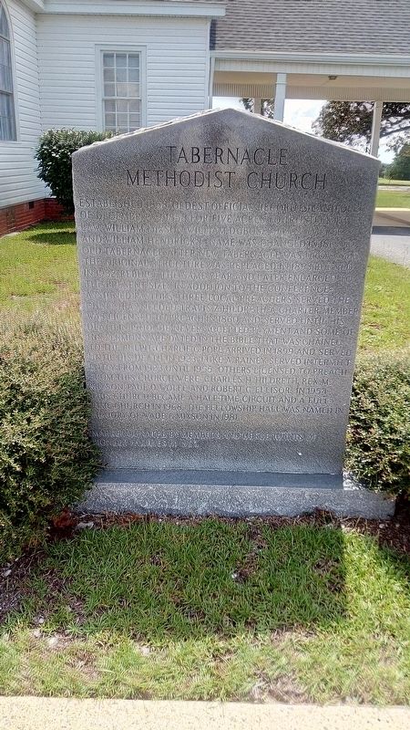 Tabernacle Methodist Church Marker image. Click for full size.