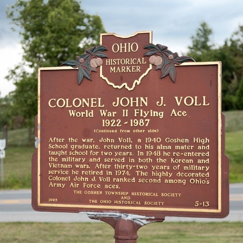 Colonel John J. Voll Marker, Side Two image. Click for full size.