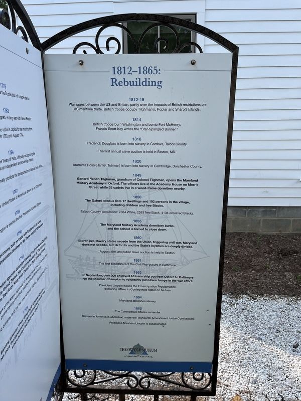 1812-1865: Rebuilding Marker image. Click for full size.