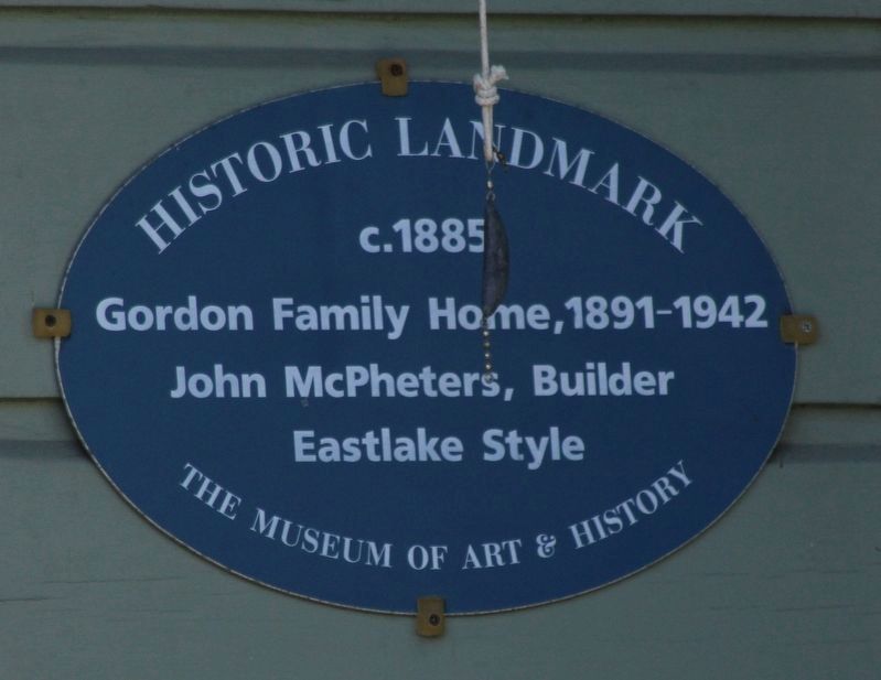 Gordon Family Home Marker image. Click for full size.