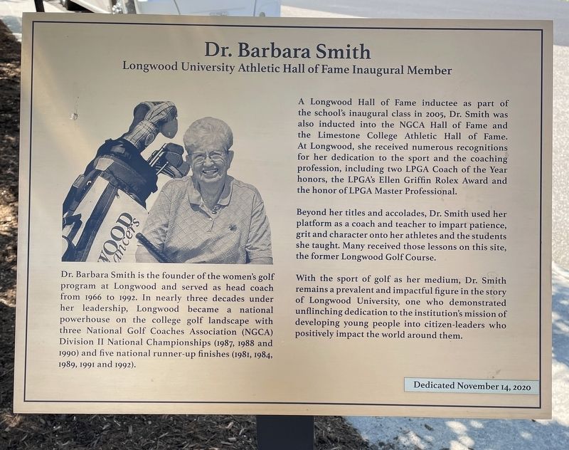 Dr. Barbara Smith Marker image. Click for full size.