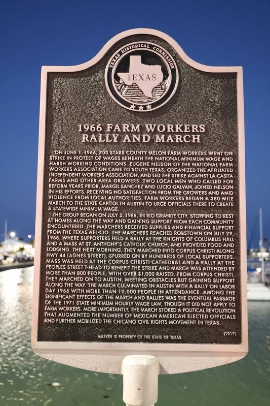 1966 Farm Workers Rally and March Marker image. Click for full size.